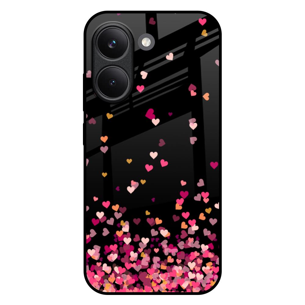 Heart Rain Fall Poco X8 Pro 5G Glass Back Cover Online