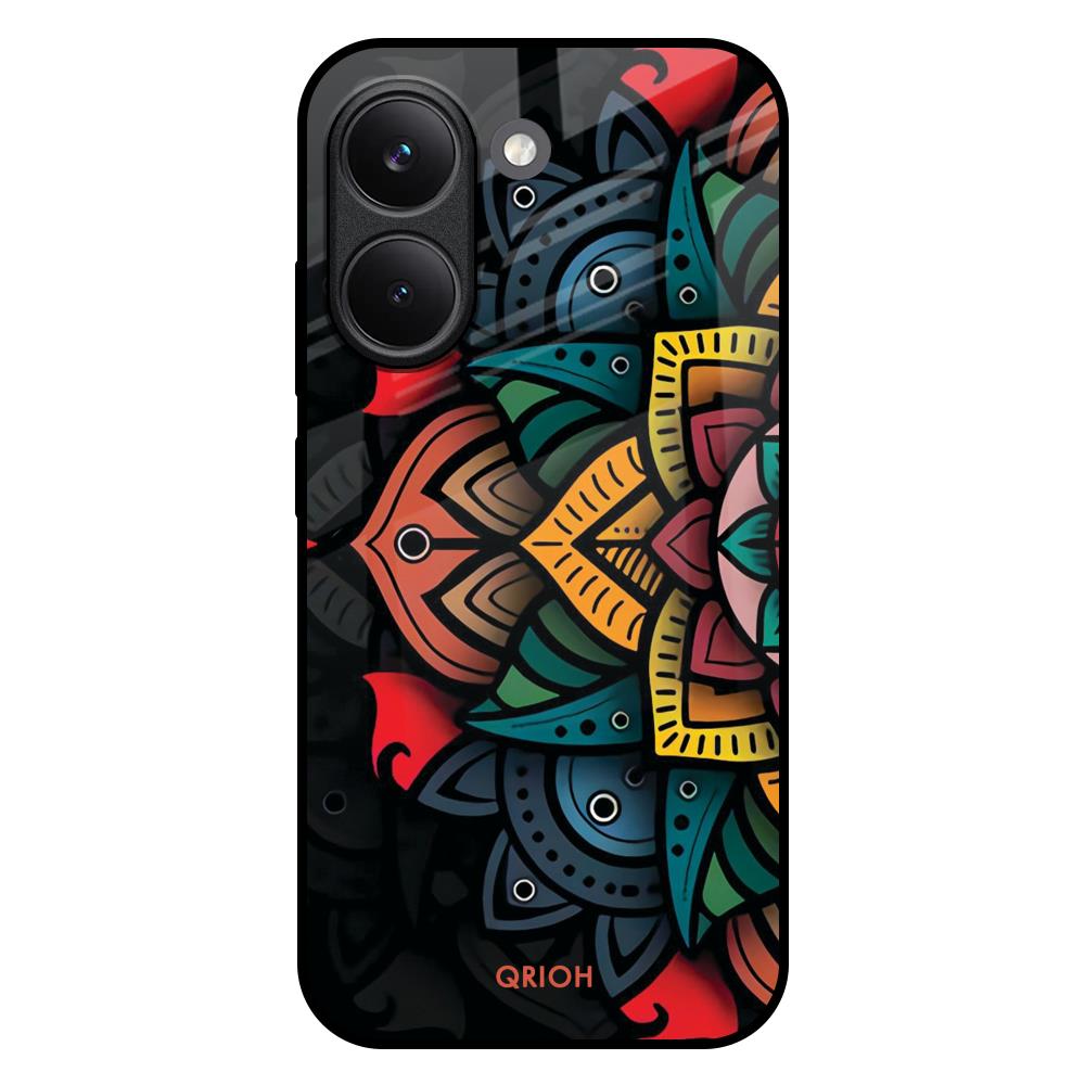 Retro Gorgeous Flower Poco X8 Pro 5G Glass Back Cover Online