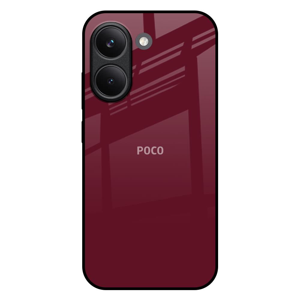 Classic Burgundy Poco X8 Pro 5G Glass Back Cover Online