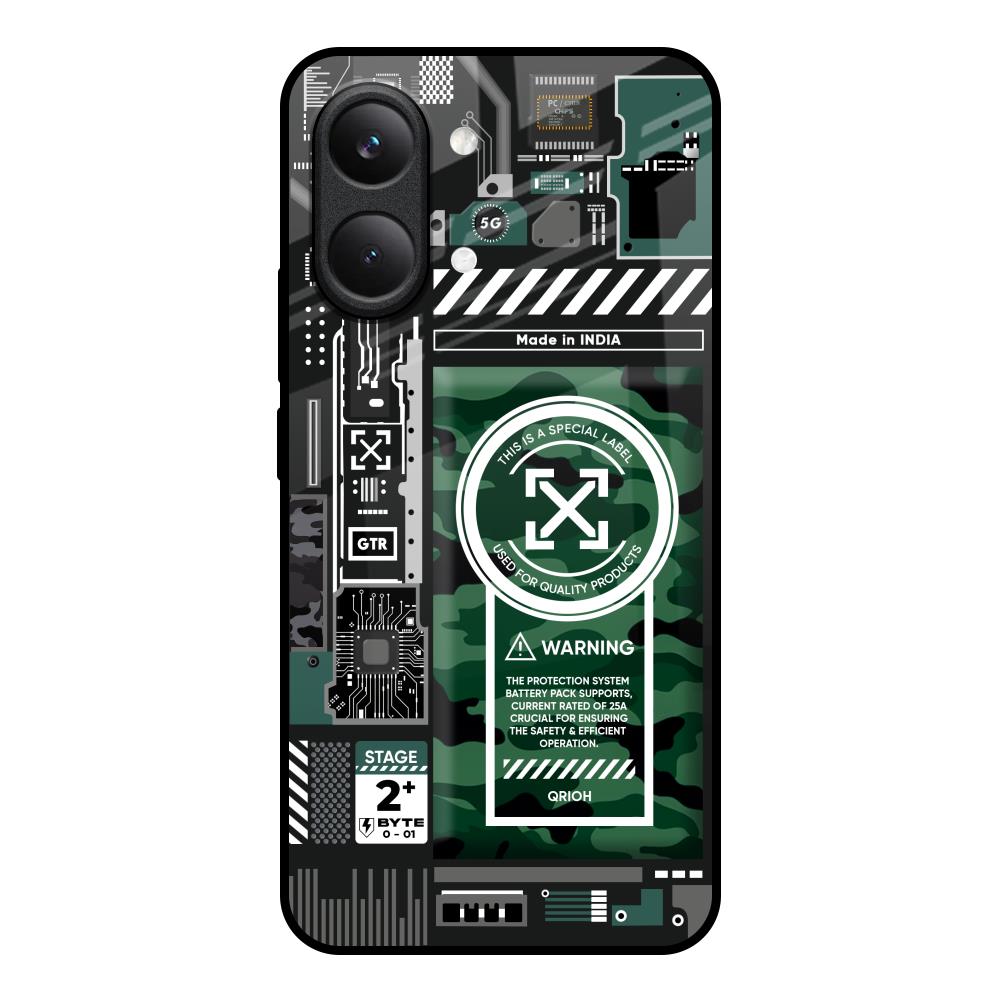 Green Camo Circuit Poco X8 Pro max 5G Glass Back Cover Online