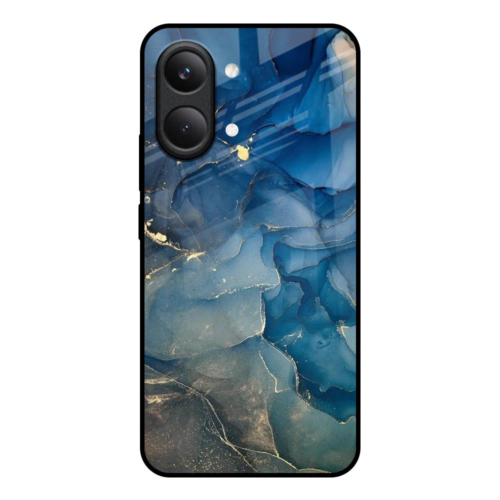 Blue Cool Marble Poco X8 Pro max 5G Glass Back Cover Online
