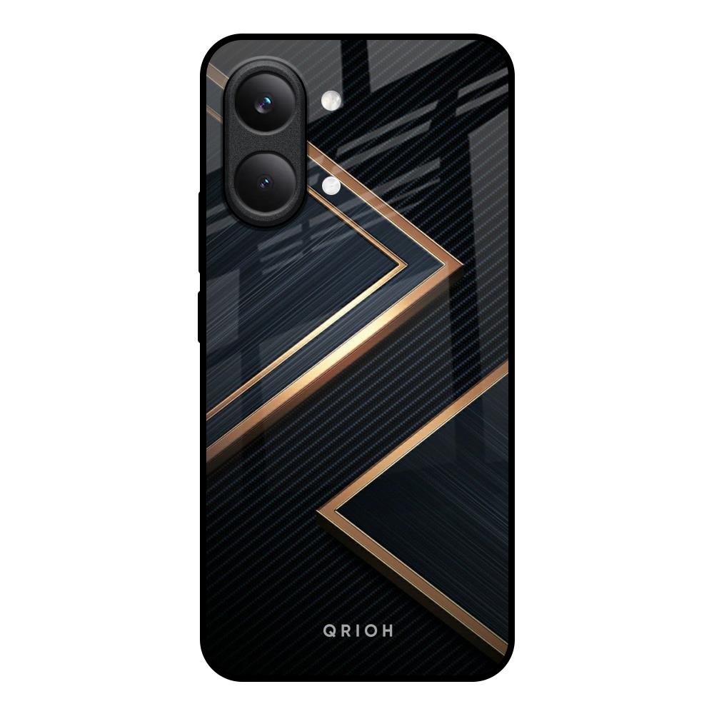 Sleek Golden & Navy Poco X8 Pro max 5G Glass Back Cover Online