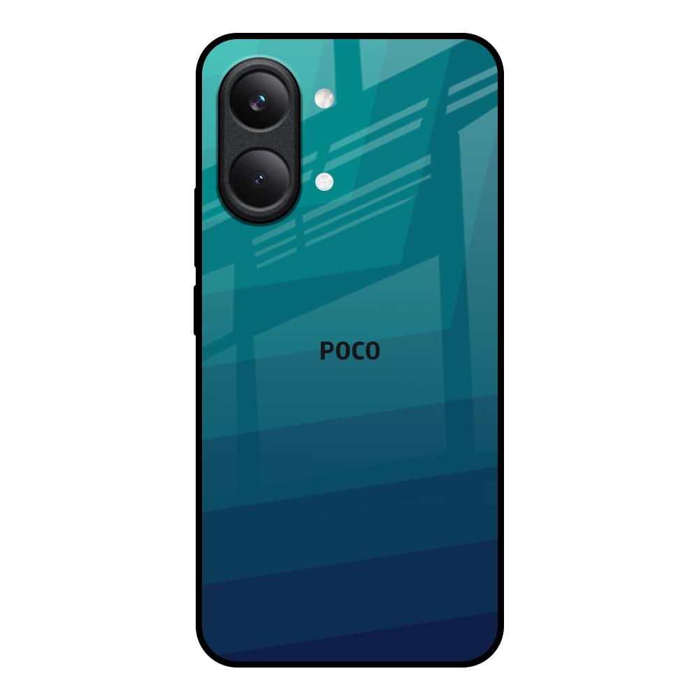 Green Triangle Pattern Poco X8 Pro max 5G Glass Back Cover Online