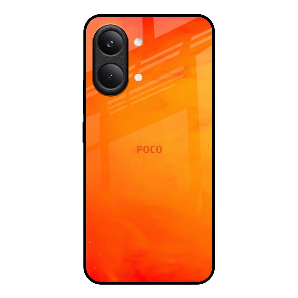 Tangy Orange Poco X8 Pro max 5G Glass Back Cover Online