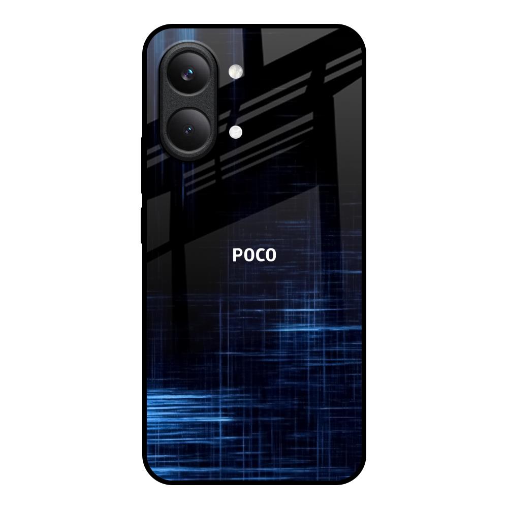 Blue Scratch Poco X8 Pro max 5G Glass Back Cover Online