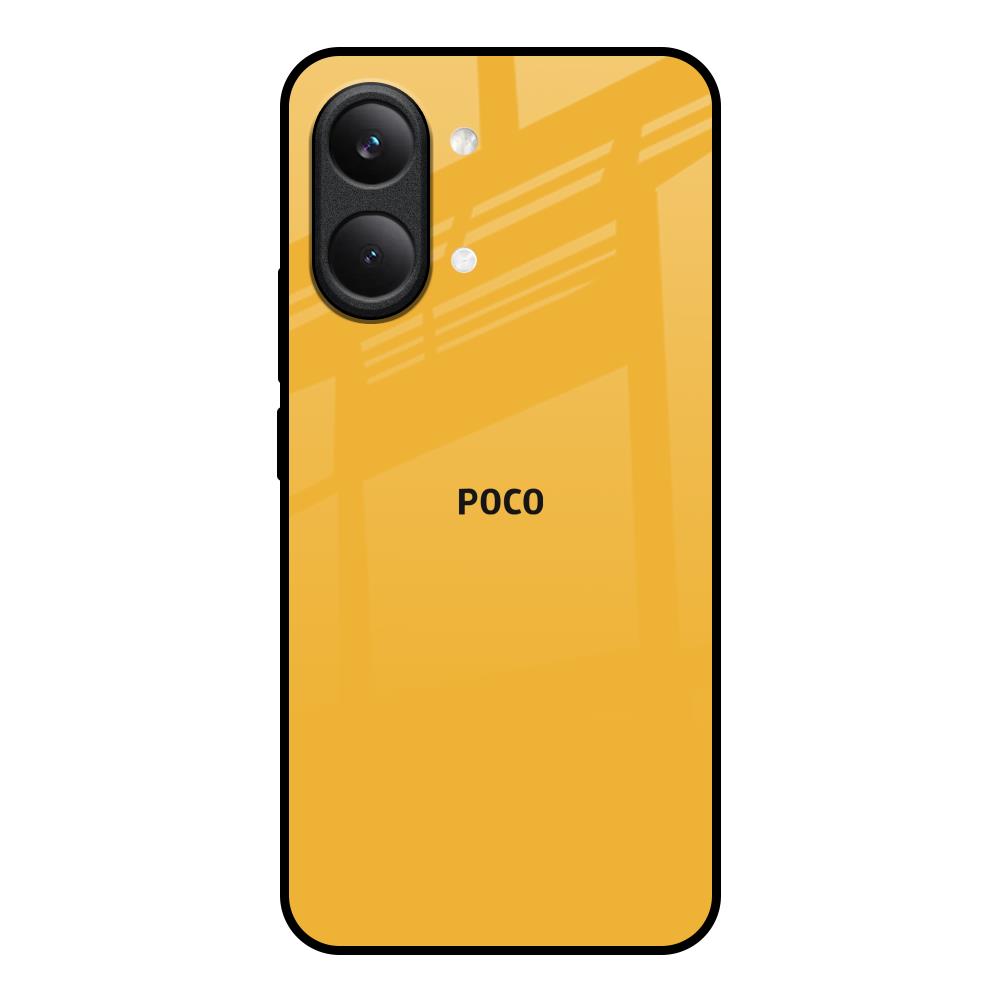 Fluorescent Yellow Poco X8 Pro max 5G Glass Back Cover Online