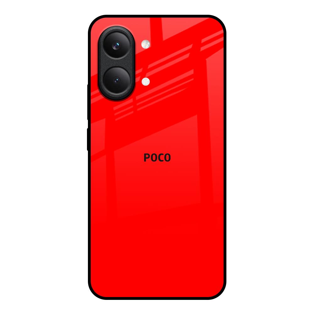 Blood Red Poco X8 Pro max 5G Glass Back Cover Online
