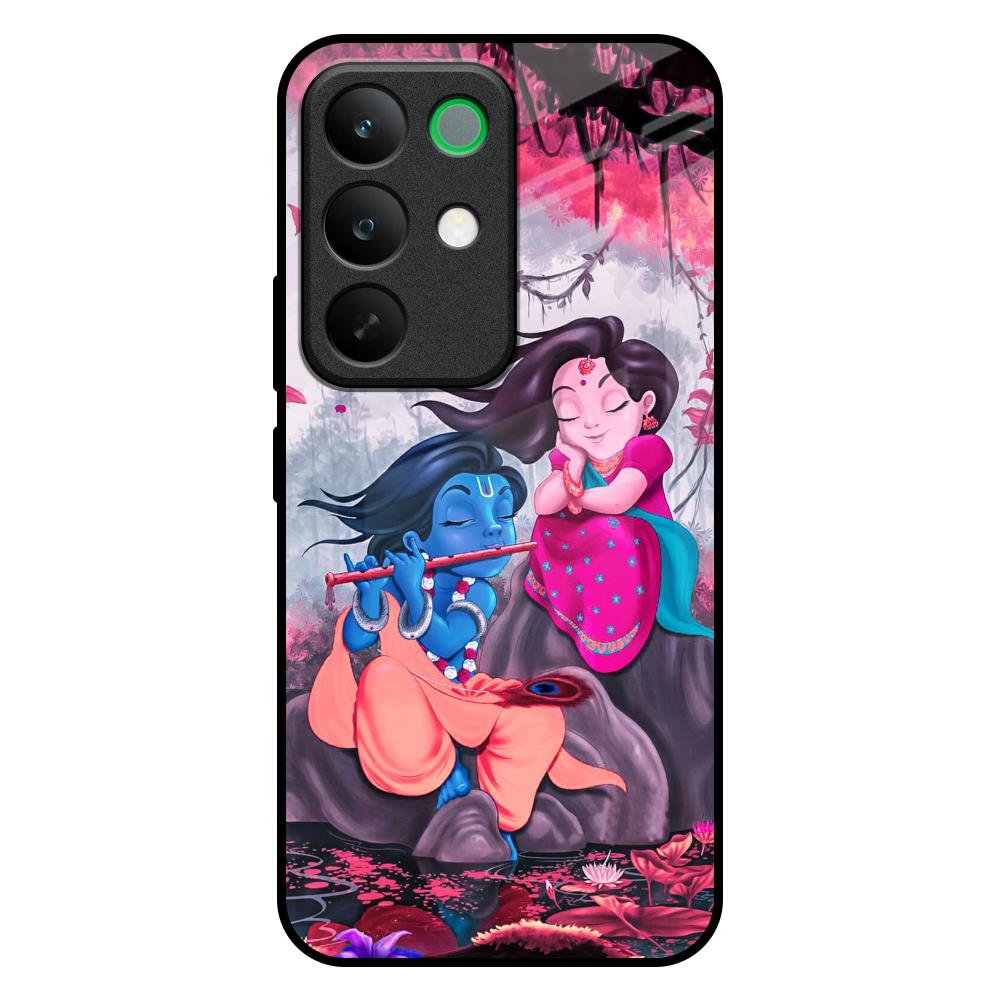 Radha Krishna Art Realme C85 5G Glass Back Cover Online