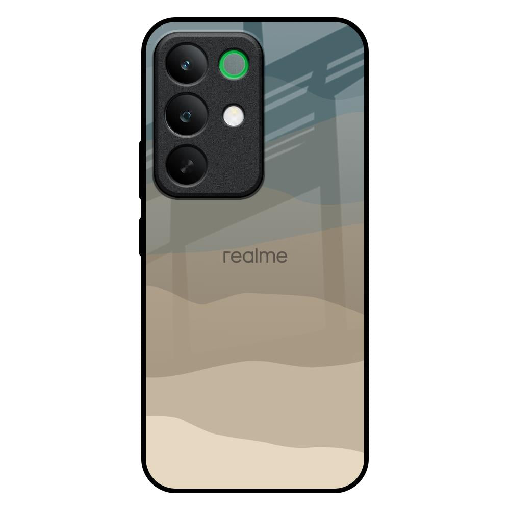 Abstract Mountain Pattern Realme C85 5G Glass Back Cover Online