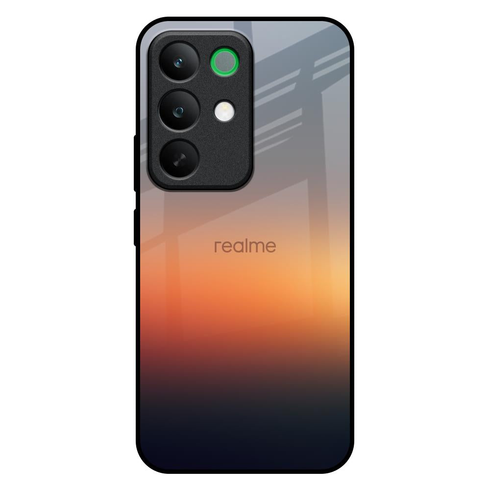 Aesthetic Orange Realme C85 5G Glass Back Cover Online