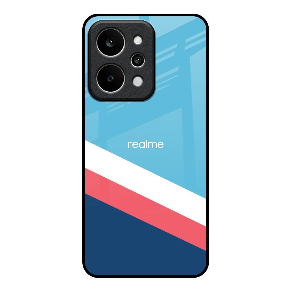 Pink & White Stripes Realme P4 Power 5G Glass Back Cover Online