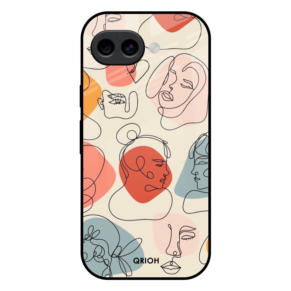 Abstract Faces Google Pixel 10A 5G Glass Back Cover Online