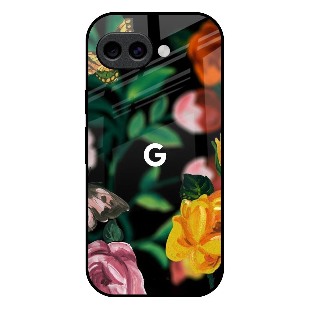 Flowers & Butterfly Google Pixel 10A 5G Glass Back Cover Online