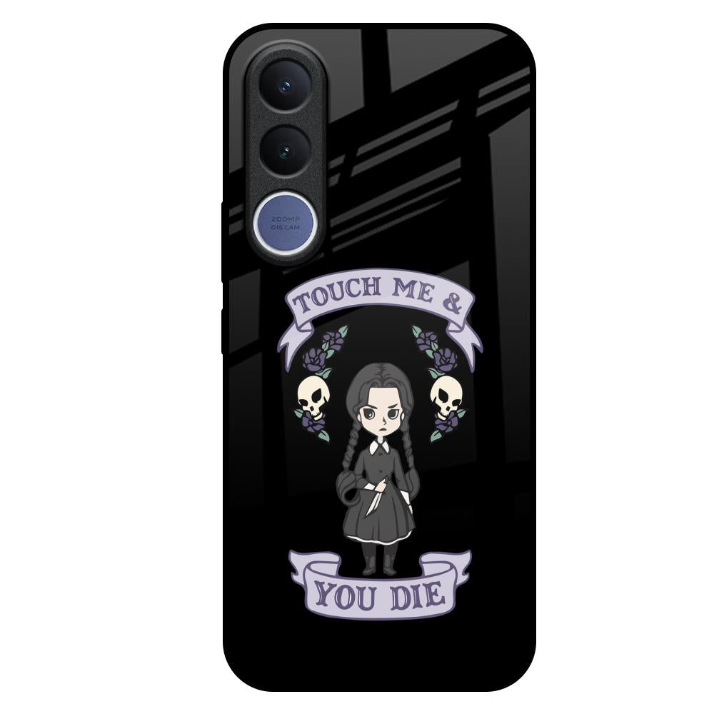 Touch Me & You Die Vivo V70 FE 5G Glass Back Cover Online
