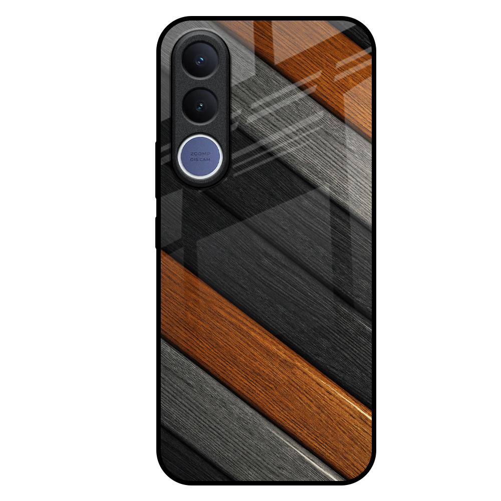 Tri Color Wood Vivo V70 FE 5G Glass Back Cover Online