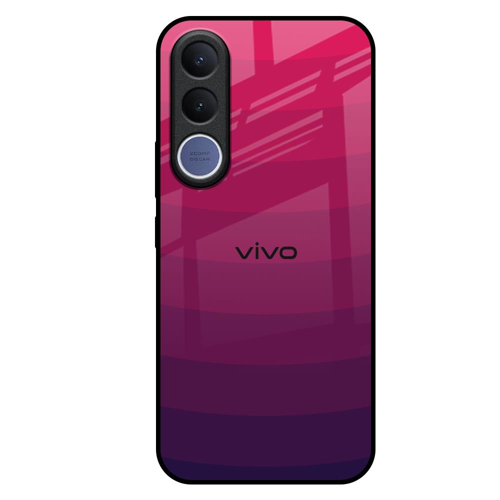Wavy Pink Pattern Vivo V70 FE 5G Glass Back Cover Online