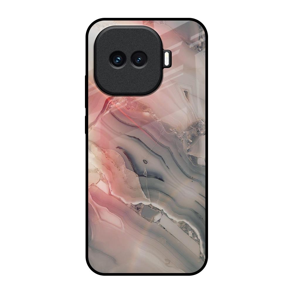 Pink And Grey Marble iQOO 15R 5G Glass Back Cover Online
