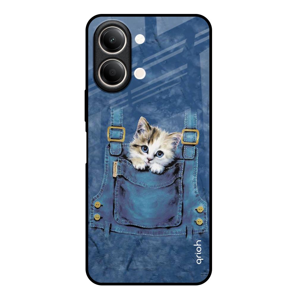 Kitty In Pocket Vivo Y21 5G Glass Back Cover Online