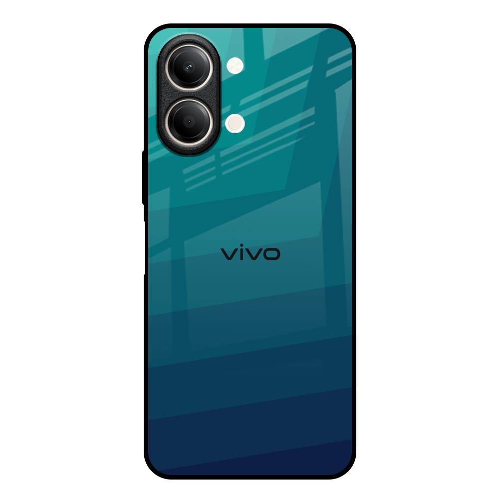 Green Triangle Pattern Vivo Y21 5G Glass Back Cover Online