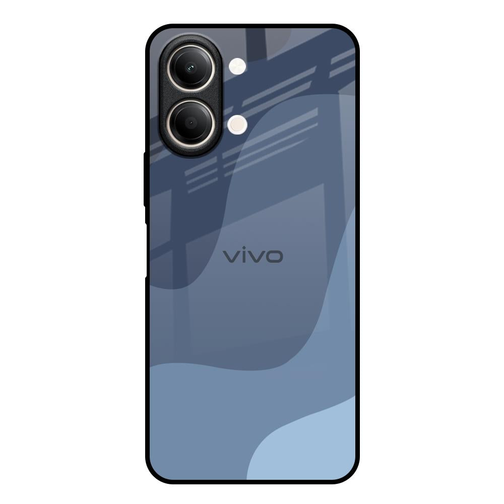 Navy Blue Ombre Vivo Y21 5G Glass Back Cover Online