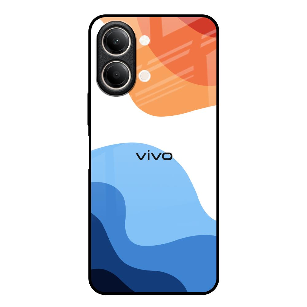 Wavy Color Pattern Vivo Y21 5G Glass Back Cover Online