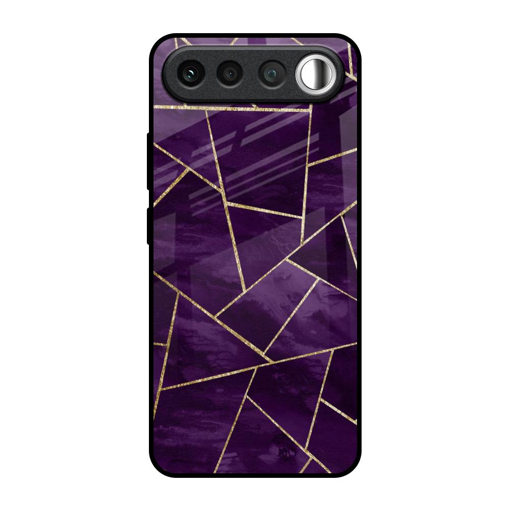 Geometric Purple Realme 16 5G Glass Back Cover Online
