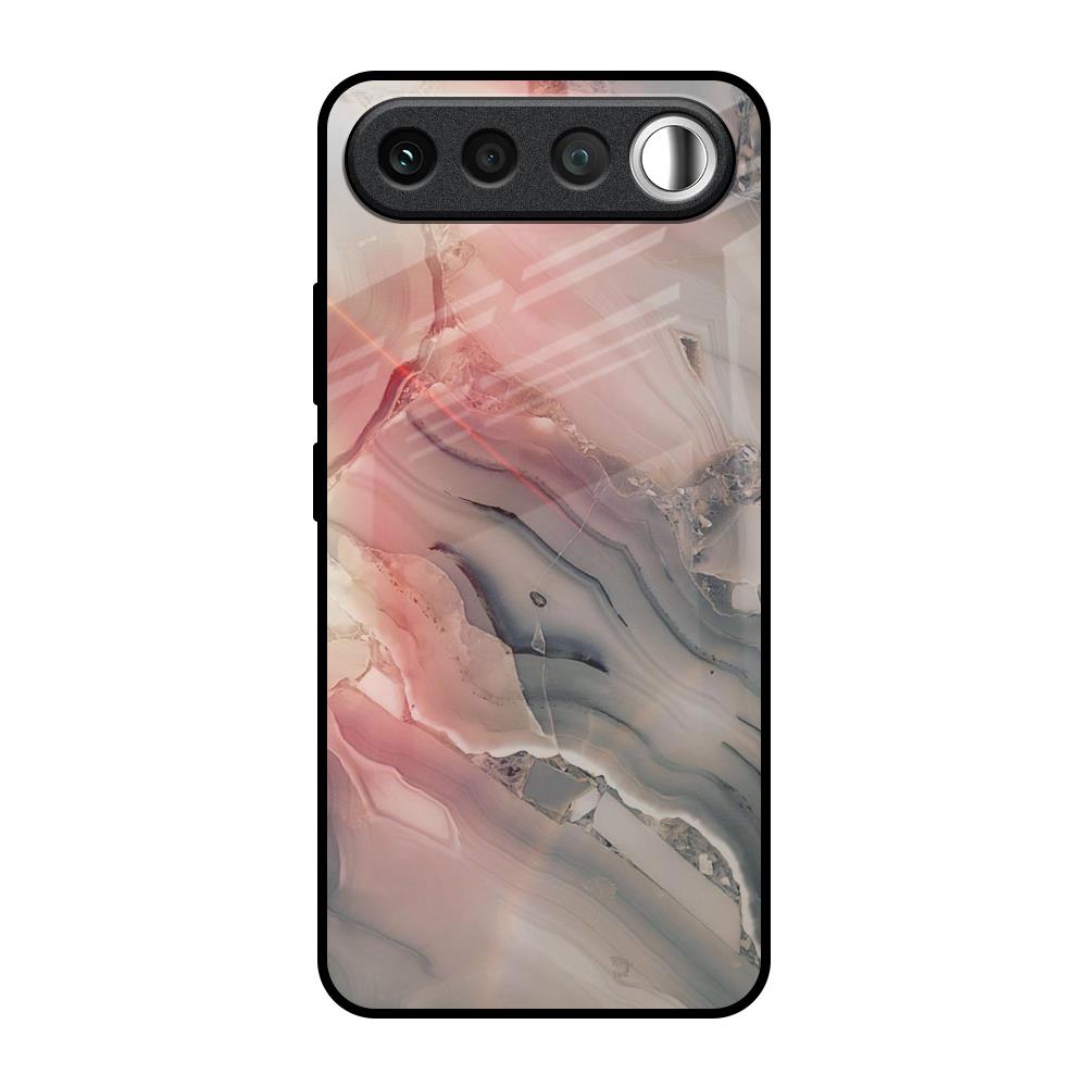 Pink And Grey Marble Realme 16 5G Glass Back Cover Online