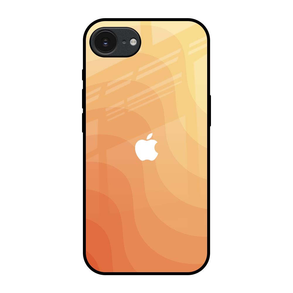 Orange Curve Pattern Apple iPhone 17e Glass Back Cover Online