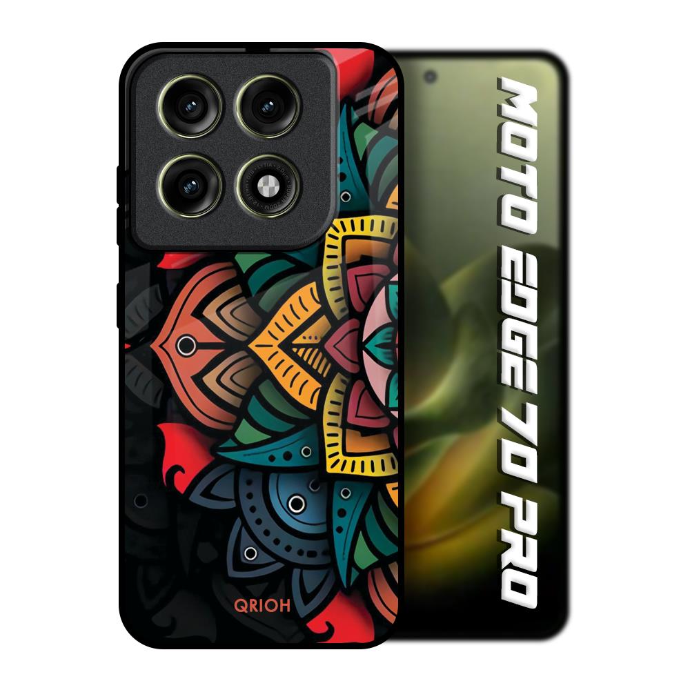 Retro Gorgeous Flower Motorola Edge 70 Pro 5G Glass Back Cover Online