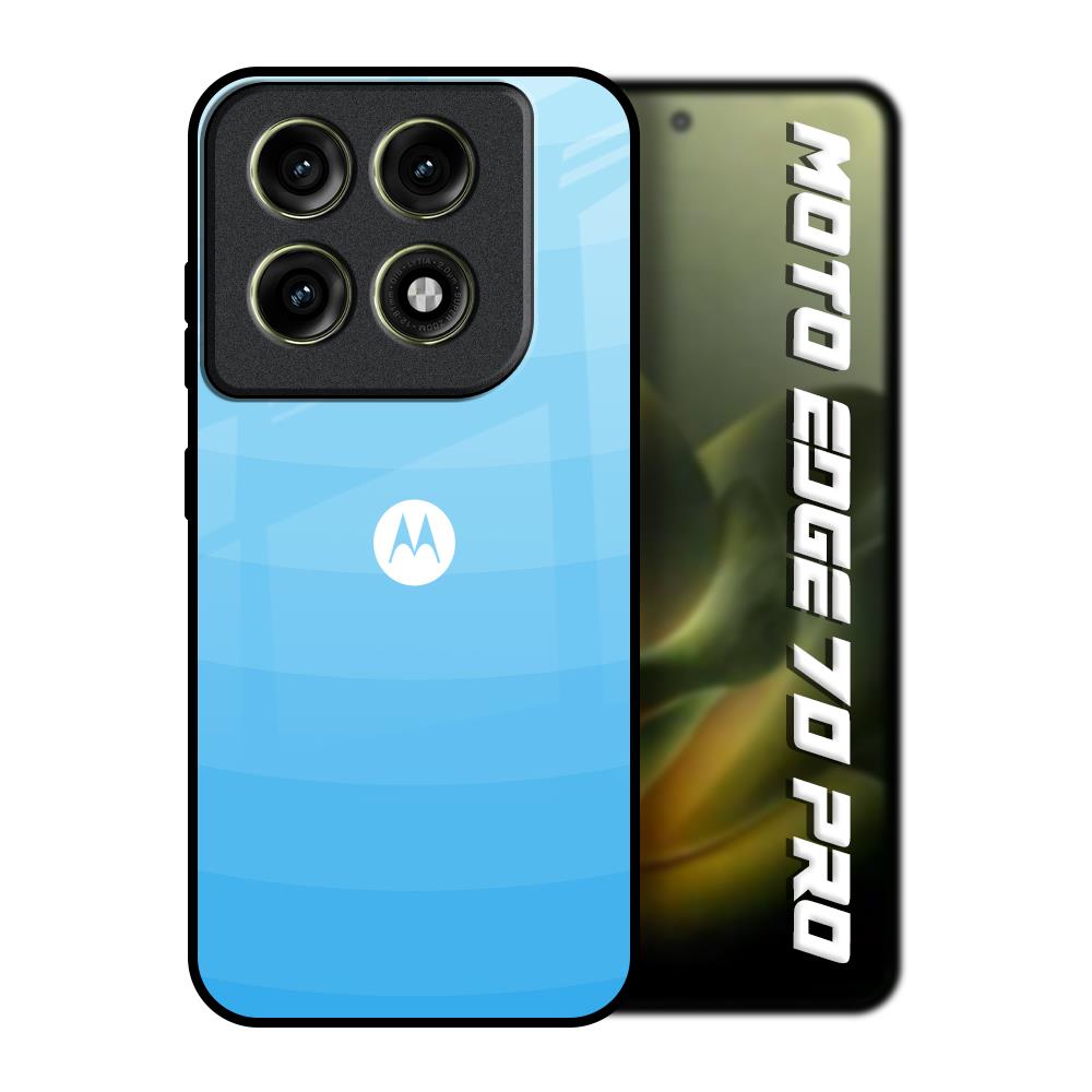 Wavy Blue Pattern Motorola Edge 70 Pro 5G Glass Back Cover Online