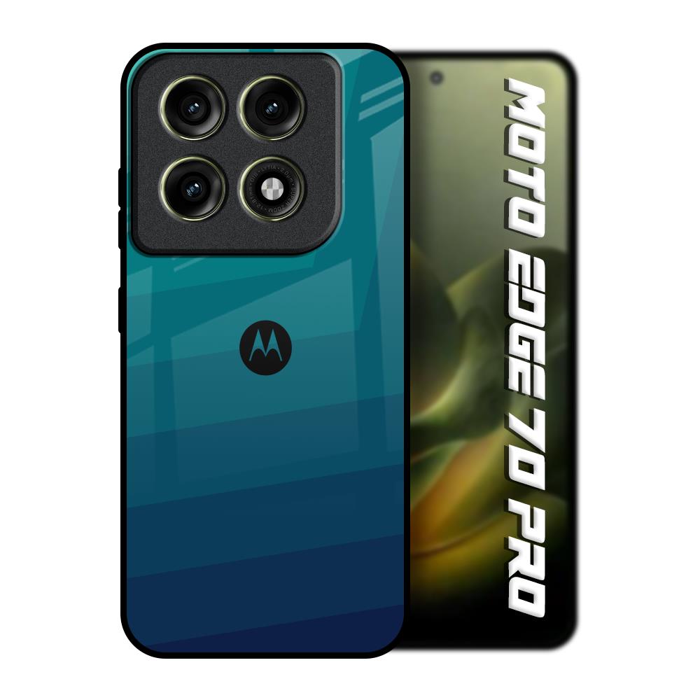 Green Triangle Pattern Motorola Edge 70 Pro 5G Glass Back Cover Online