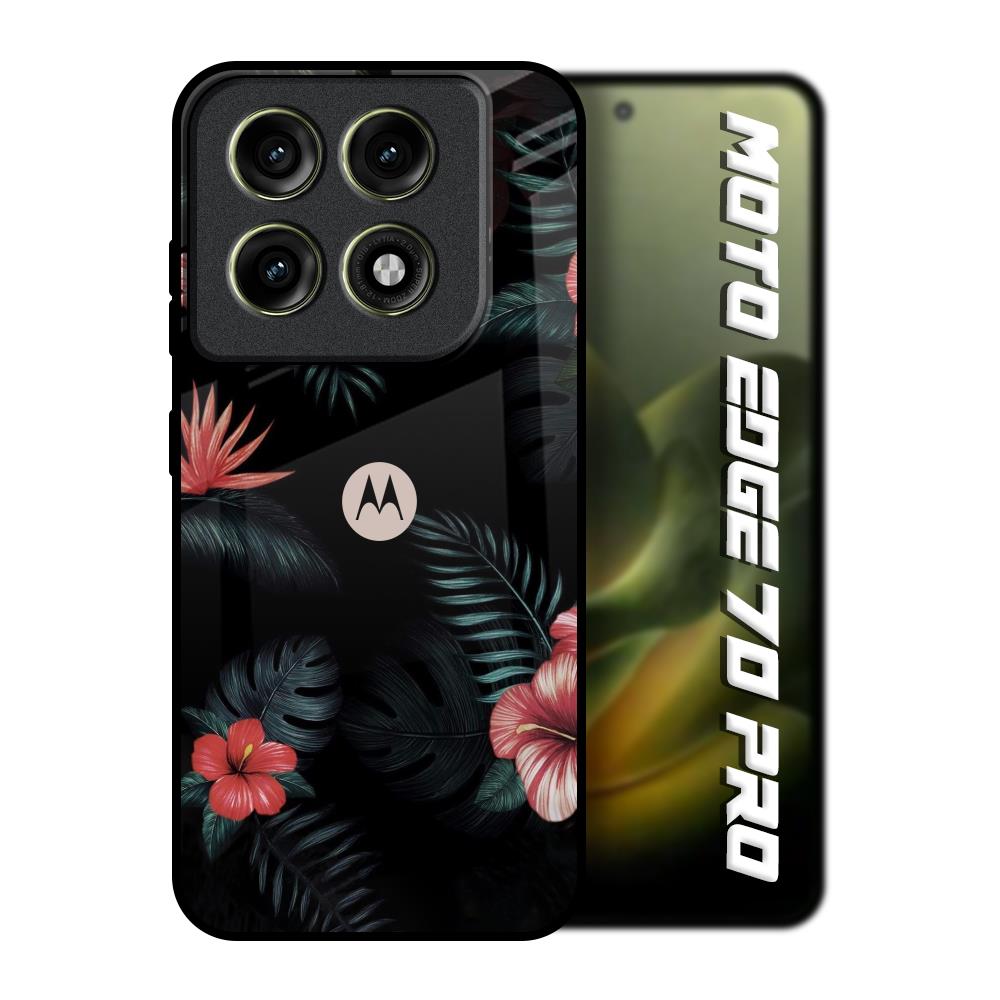 Tropical Art Flower Motorola Edge 70 Pro 5G Glass Back Cover Online