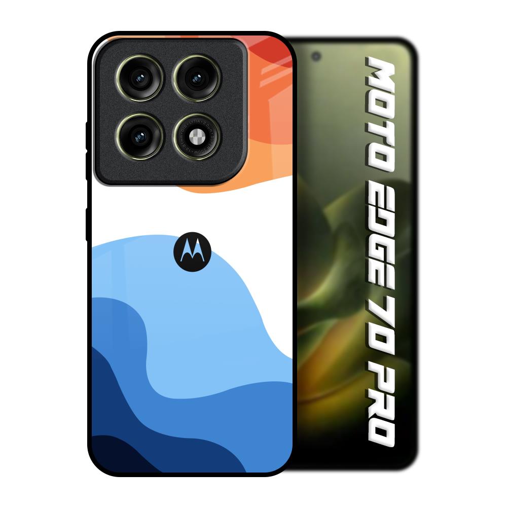 Wavy Color Pattern Motorola Edge 70 Pro 5G Glass Back Cover Online