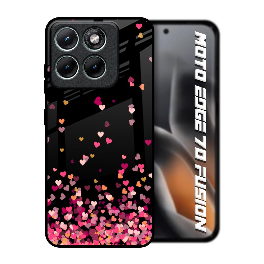Heart Rain Fall Motorola Edge 70 Fusion 5G Glass Back Cover Online