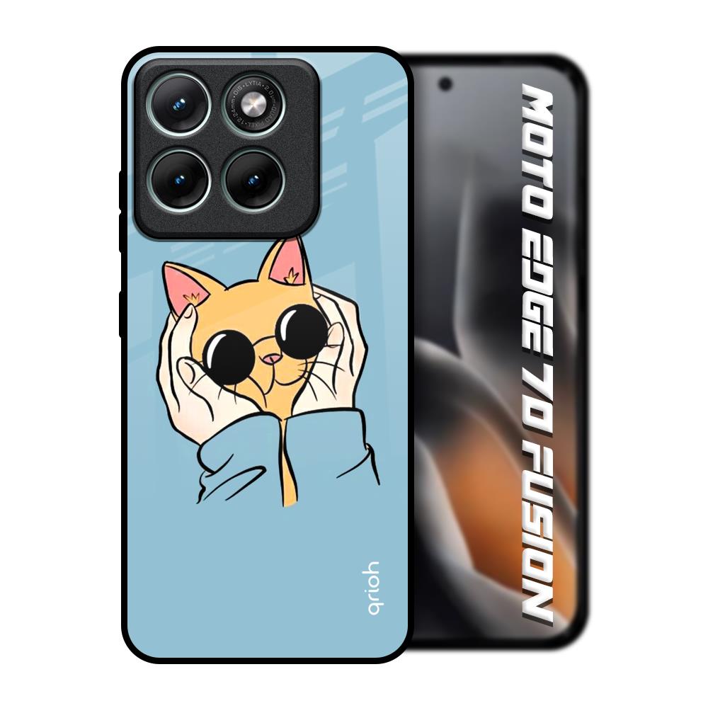 Adorable Cute Kitty Motorola Edge 70 Fusion 5G Glass Back Cover Online
