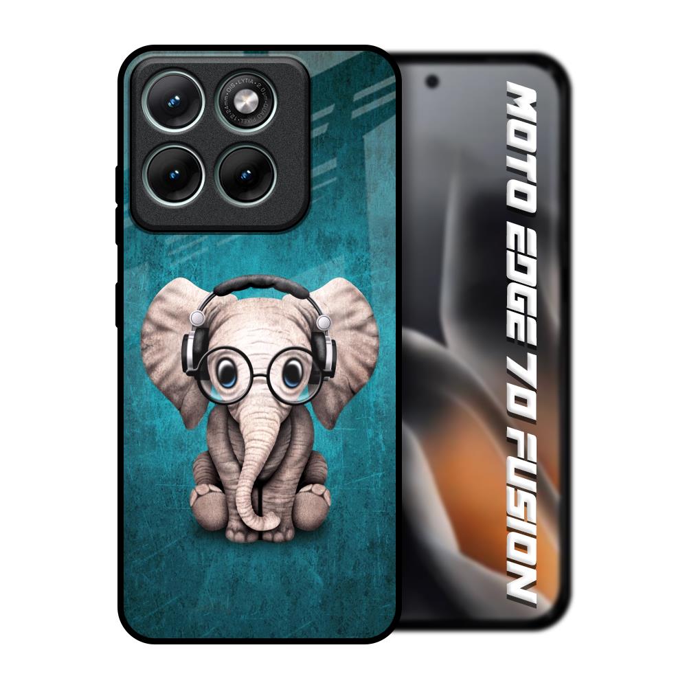 Adorable Baby Elephant Motorola Edge 70 Fusion 5G Glass Back Cover Online