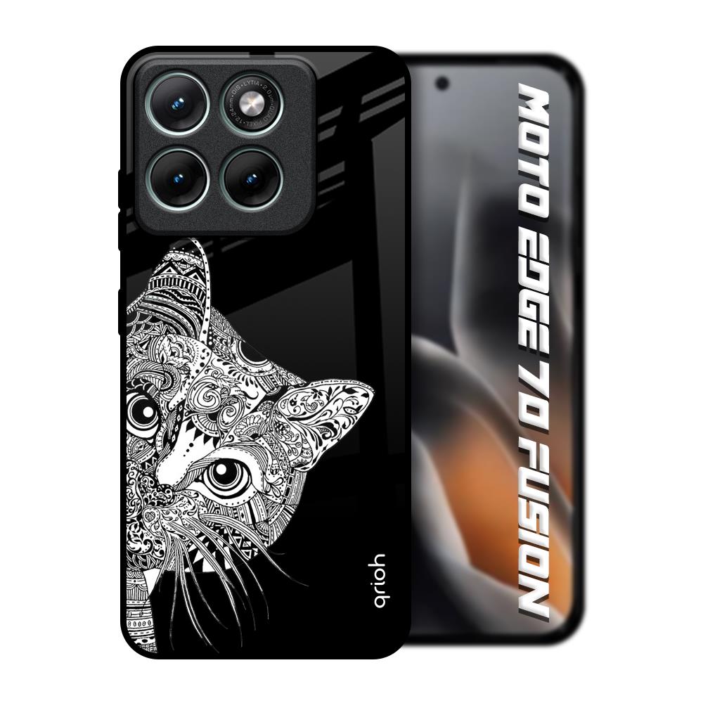 Kitten Mandala Motorola Edge 70 Fusion 5G Glass Back Cover Online