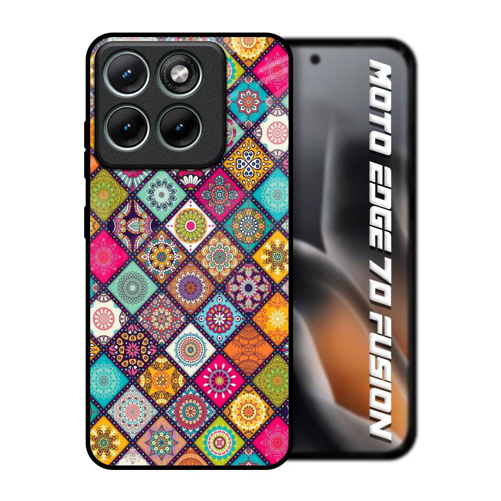Multicolor Mandala Motorola Edge 70 Fusion 5G Glass Back Cover Online