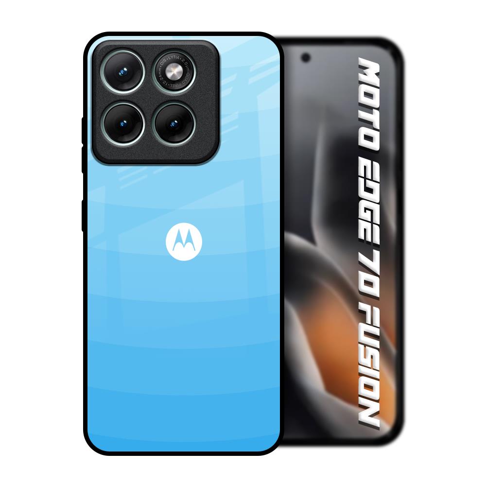 Wavy Blue Pattern Motorola Edge 70 Fusion 5G Glass Back Cover Online