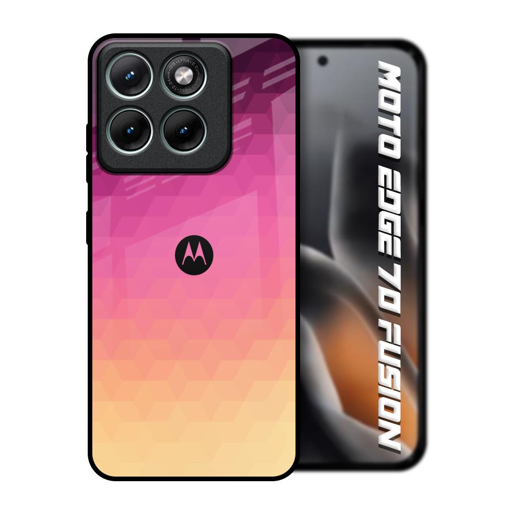 Geometric Pink Diamond Motorola Edge 70 Fusion 5G Glass Back Cover Online