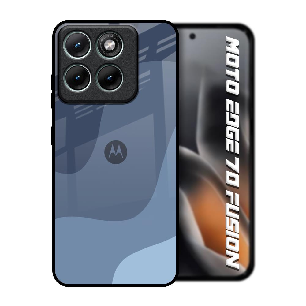 Navy Blue Ombre Motorola Edge 70 Fusion 5G Glass Back Cover Online