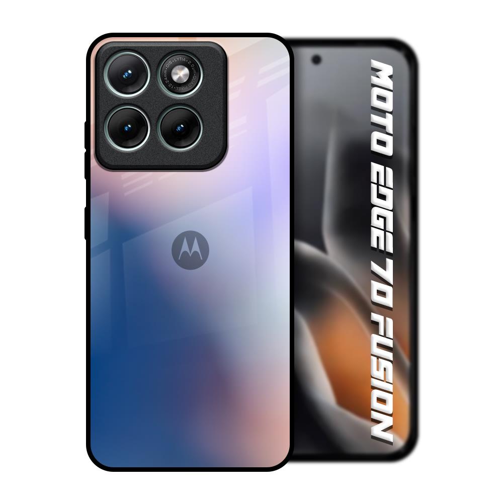 Blue Mauve Gradient Motorola Edge 70 Fusion 5G Glass Back Cover Online