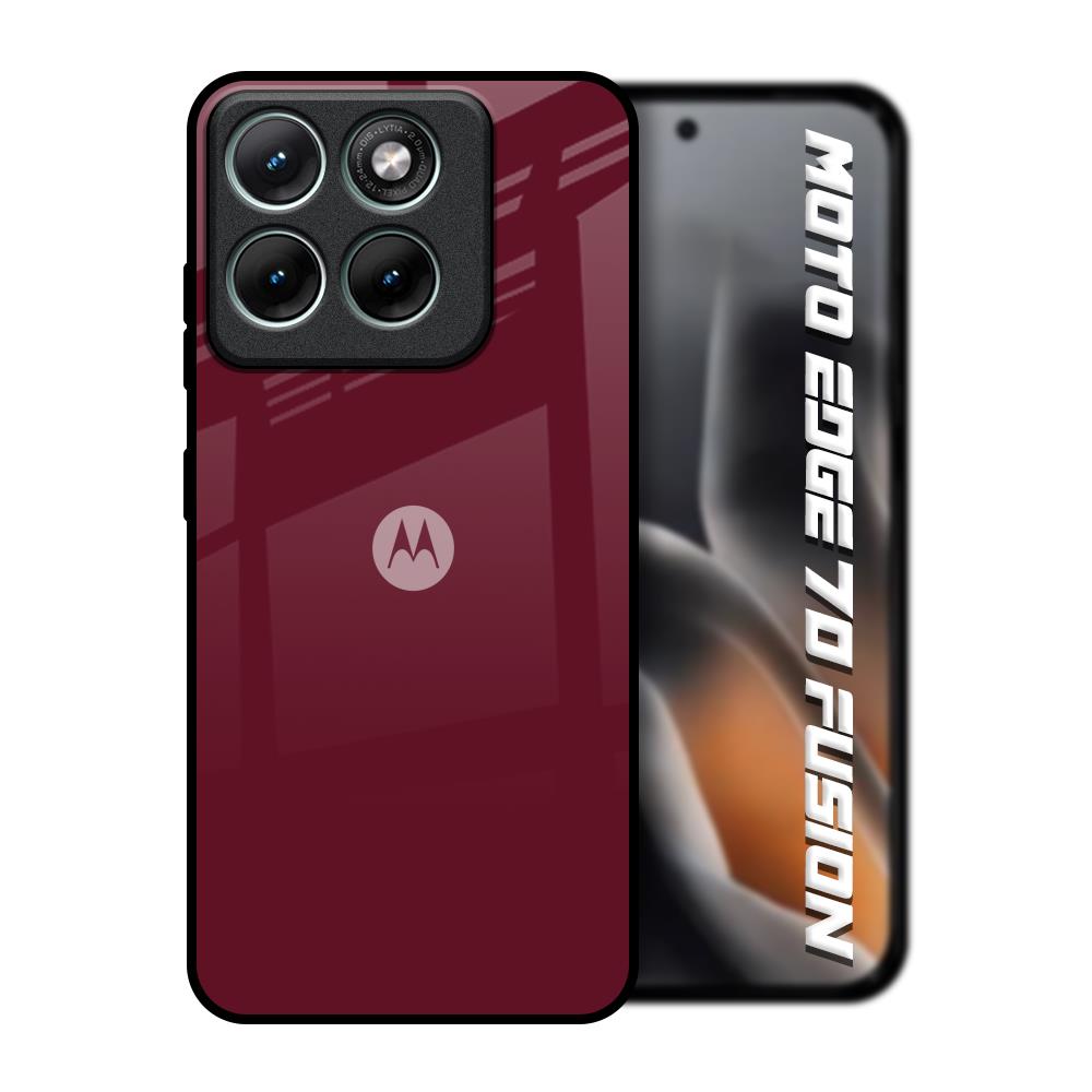 Classic Burgundy Motorola Edge 70 Fusion 5G Glass Back Cover Online