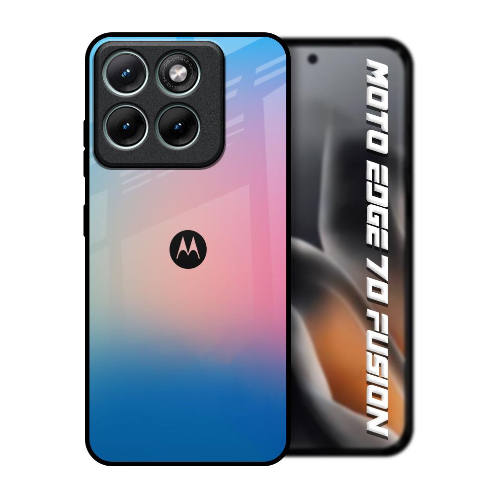 Blue & Pink Ombre Motorola Edge 70 Fusion 5G Glass Back Cover Online