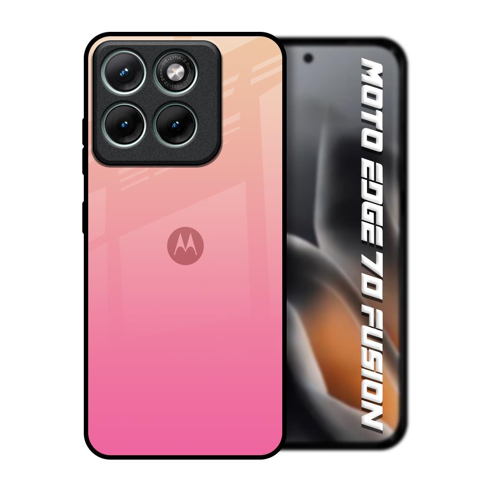 Pastel Pink Gradient Motorola Edge 70 Fusion 5G Glass Back Cover Online