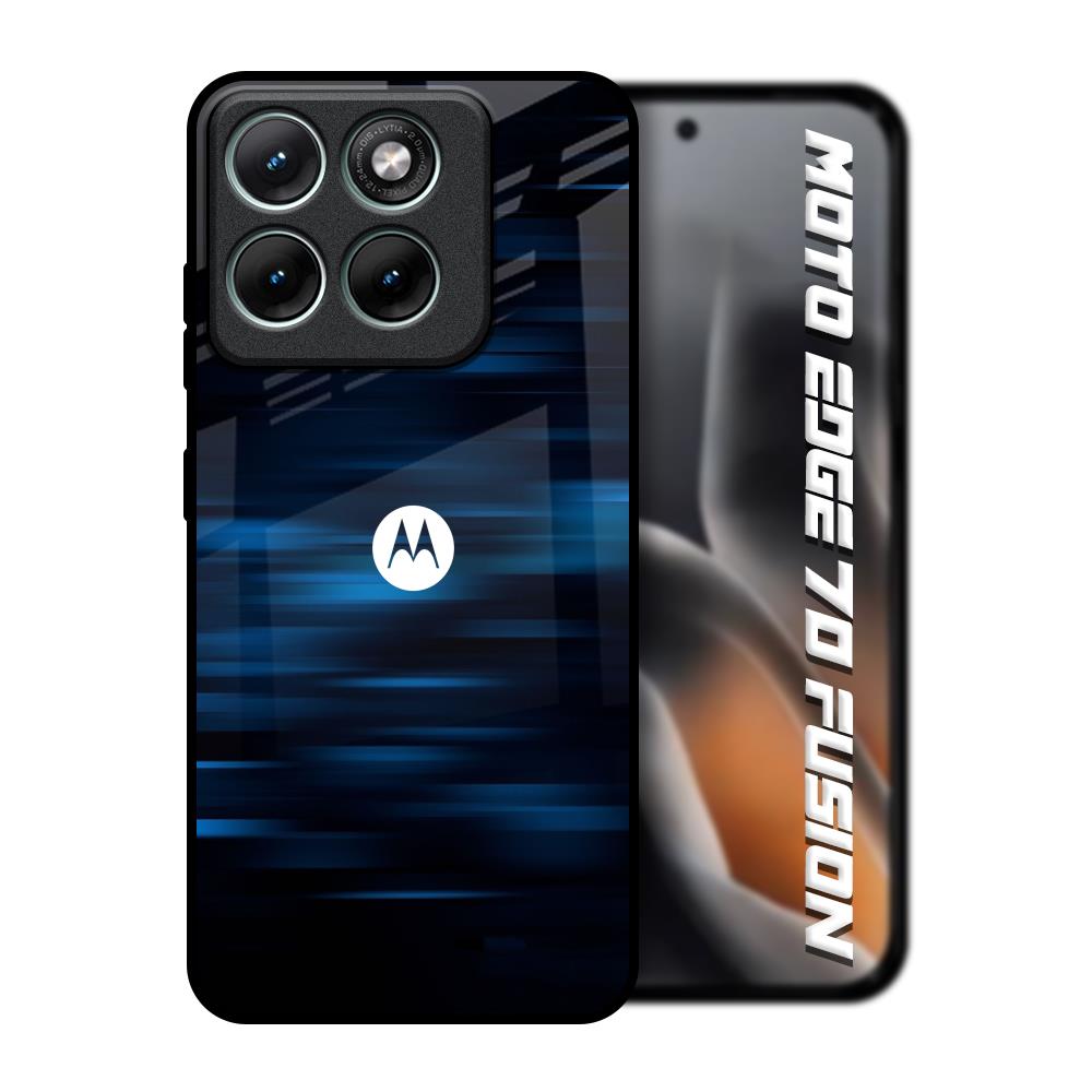 Blue Rough Abstract Motorola Edge 70 Fusion 5G Glass Back Cover Online