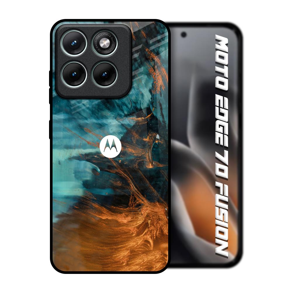 Golden Splash Motorola Edge 70 Fusion 5G Glass Back Cover Online