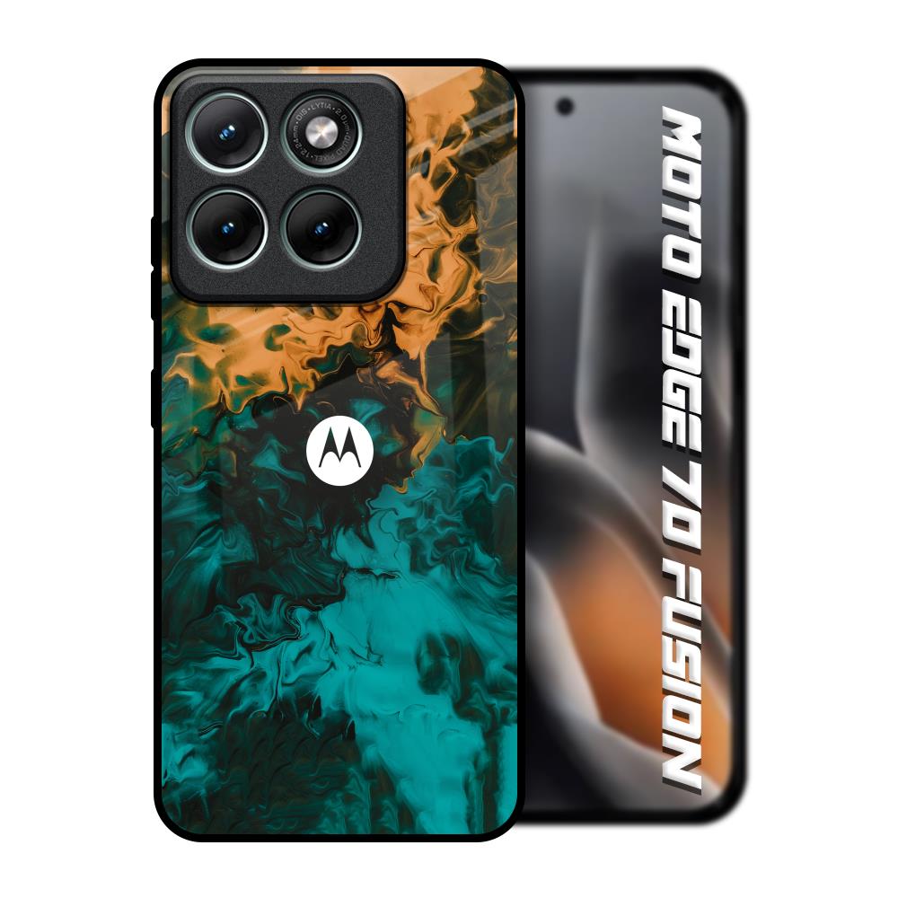 Watercolor Wave Motorola Edge 70 Fusion 5G Glass Back Cover Online