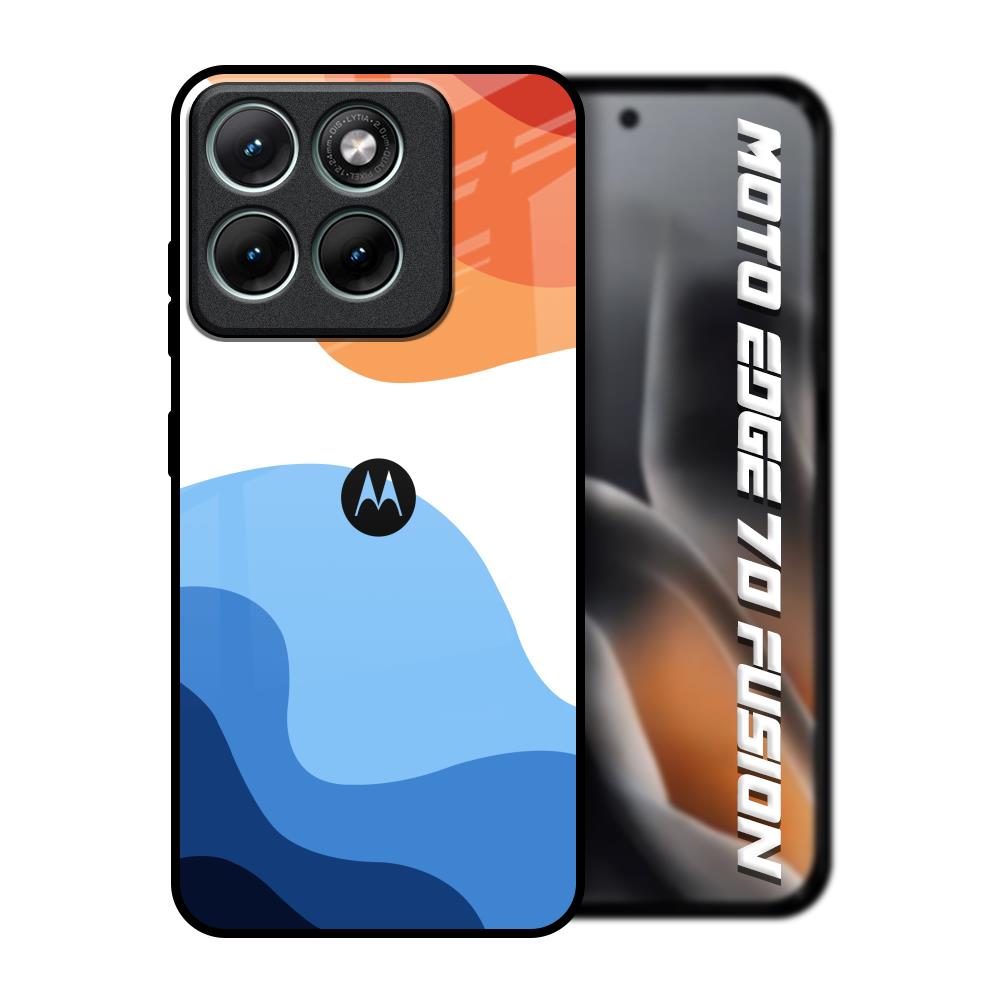 Wavy Color Pattern Motorola Edge 70 Fusion 5G Glass Back Cover Online