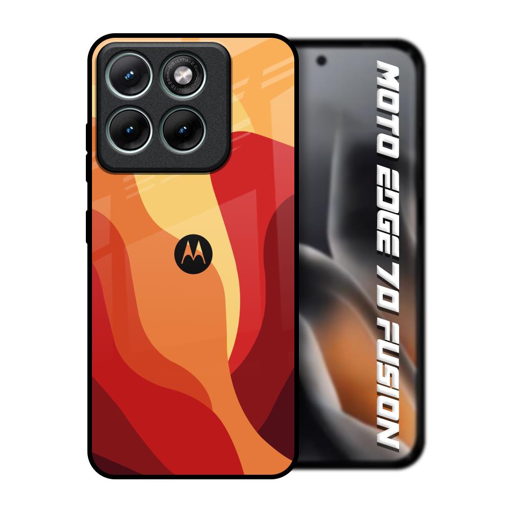 Magma Color Pattern Motorola Edge 70 Fusion 5G Glass Back Cover Online